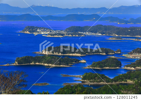 [長崎縣]晴朗的九十九島（佐世保石岳展望台） 128011245