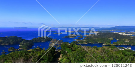 [Nagasaki Prefecture] Kujukushima in fine weather (Sasebo Ishidake Observatory) 128011248