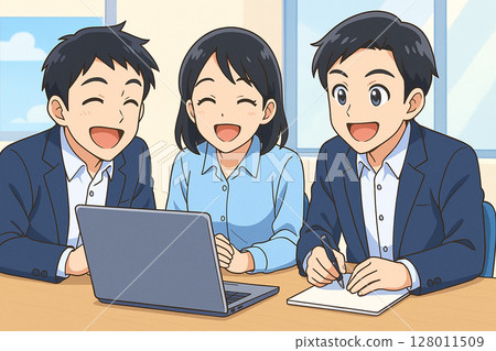 業務團隊舉行線上會議 128011509