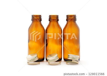 空的營養飲料瓶 128011566