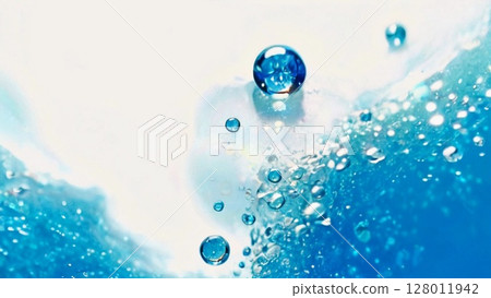 Advertisement-friendly background image with fresh water drops and water copy space 128011942
