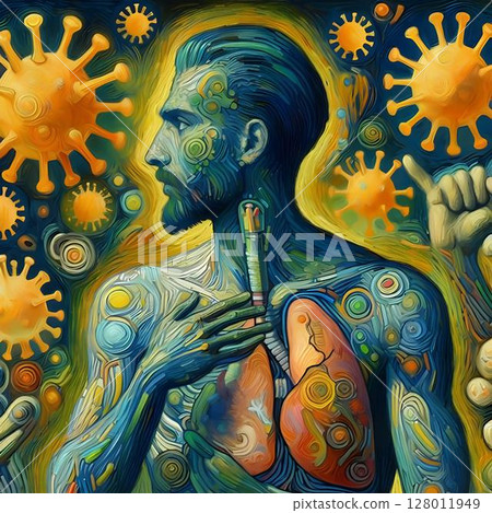 humanity's ongoing battle against viruses 128011949