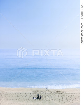 Aerial view of Osuka Coast in early summer in Aomori Prefecture, Tanesashi Coast 128012123
