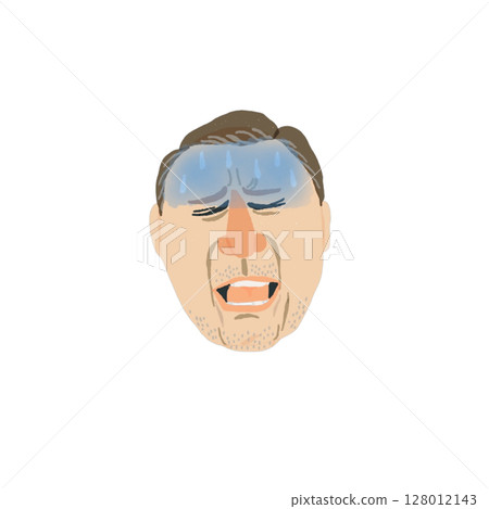 Changes in facial expression depending on the intensity of pain (male) 128012143