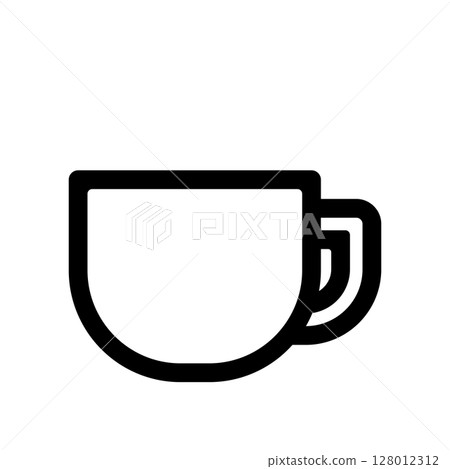 Simple coffee cup icon illustration Simple coffee cup icon illustration 128012312