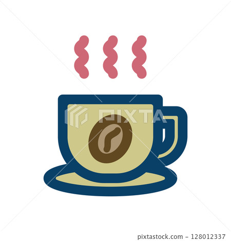 Hot coffee image icon illustration Hot coffee image icon illustration 128012337