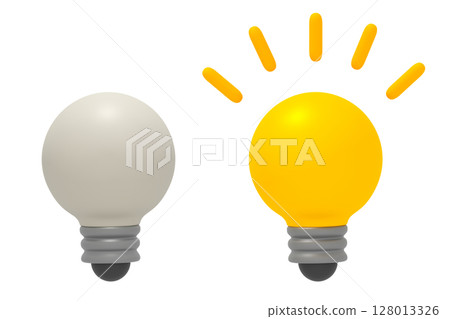 Inspiration light bulb set 128013326