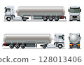 Vector realistic tanker truck template isolated 128013406