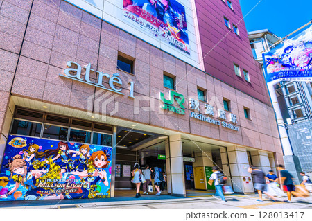 Tokyo cityscape in July. Inbound tourism continues... Akihabara bustling with foreign tourists = 3rd 128013417