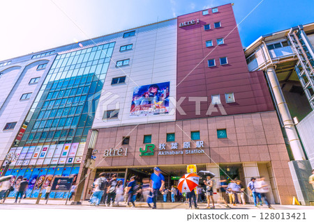 Tokyo cityscape in July. Inbound tourism continues... Akihabara bustling with foreign tourists = 3rd 128013421