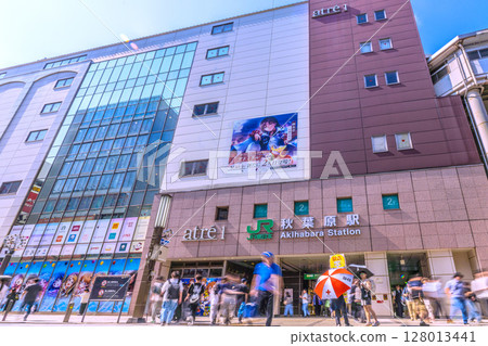 Tokyo cityscape in July. Inbound tourism continues... Akihabara bustling with foreign tourists = 3rd 128013441