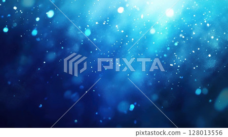 Sparkling Blue Abstract Background with Glimmering Lights 128013556