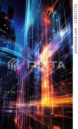 Digital Metropolis: A Futuristic Vision of Urban Infrastructure and Data Flow 128013728