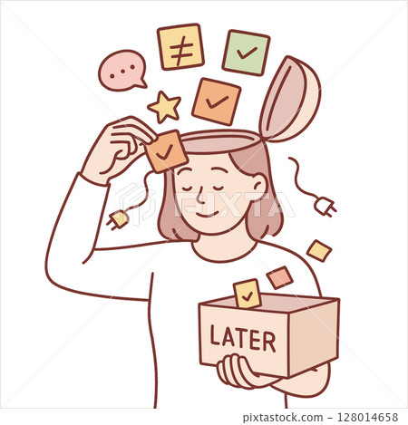 Organizing thoughts and tasks in creative way can enhance productivity and reduce stress 128014658