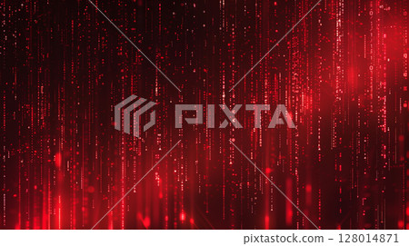 Abstract red digital code electronic computer background. 128014871
