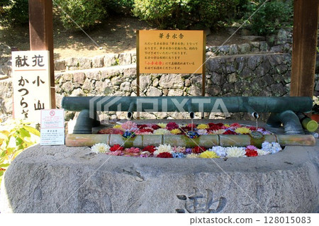 Okadera Temple and Flower Water Basin Okadera Temple and Flower Water Basin 128015083