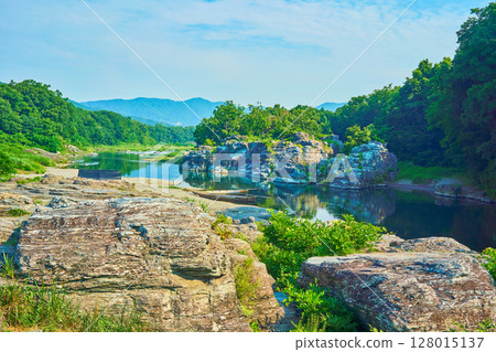 秩父長瀞溪谷夏日風景 秩父長瀞溪谷夏日風景 128015137
