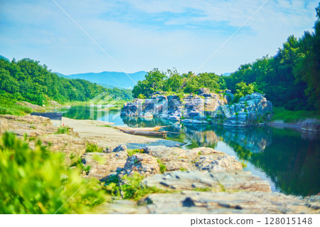 秩父長瀞溪谷夏日風景 秩父長瀞溪谷夏日風景 128015148