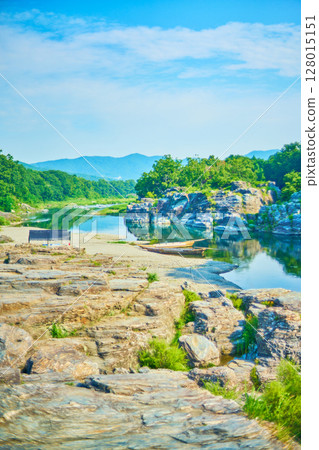 秩父長瀞溪谷夏日風景 128015151