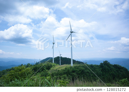 上矢作風力發電站 風之森瞭望台的風車 上矢作風力發電站 風之森瞭望台的風車 128015272
