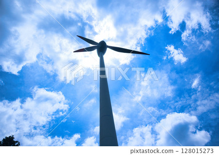 上矢作風力發電站 風之森瞭望台的風車 128015273