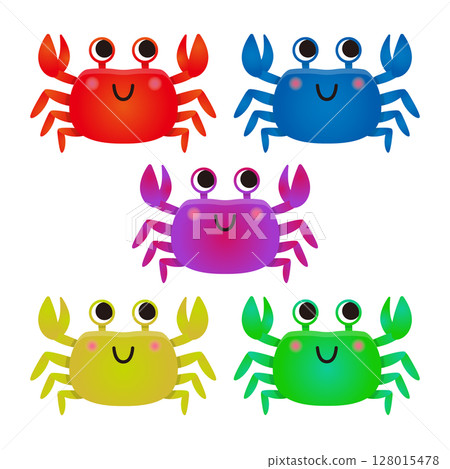 Illustration of a happy crab Illustration of a happy crab 128015478