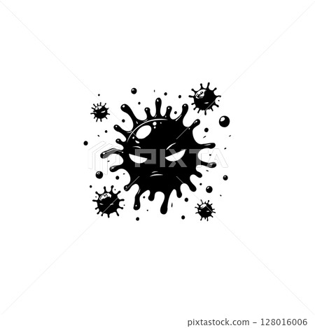 Aggressive Virus Vector Illustration: A Symbolic Representation of Infection and Illness Aggressive Virus Vector Illustration: A Symbolic Representation of Infection and Illness 128016006