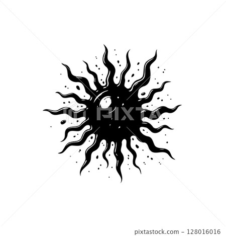 Abstract Sun Illustration with Intricate Details and Mystical Atmosphere Abstract Sun Illustration with Intricate Details and Mystical Atmosphere 128016016