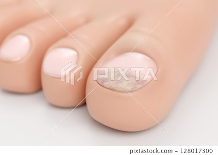 腳癬的症狀:拇指指甲變色、乾燥 3DCG 腳癬的症狀:拇指指甲變色、乾燥 3DCG 128017300