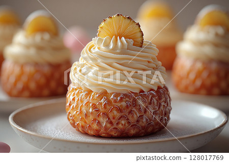 cake, pineapple, food 128017769