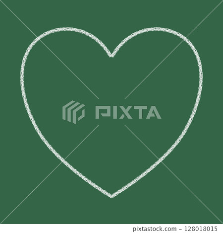 Simple shape, chalk style, heart shape 128018015