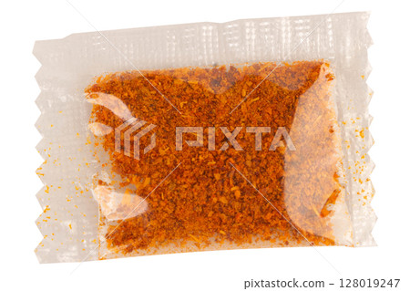 Instant noodle seasoning clean on white background Instant noodle seasoning clean on white background 128019247