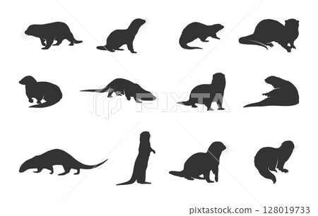 Otter silhouette, Otter svg, Cute otter silhouette, Sea otter silhouette, Otter vector illustration Otter silhouette, Otter svg, Cute otter silhouette, Sea otter silhouette, Otter vector illustration 128019733