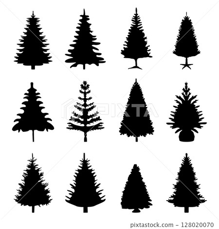 Christmas tree silhouettes , Christmas tree silhouette collection Christmas tree silhouettes , Christmas tree silhouette collection 128020070