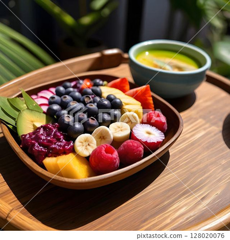 Tropical Vibes: Acai Bowl and Sunlit Cafe Tropical Vibes: Acai Bowl and Sunlit Cafe 128020076