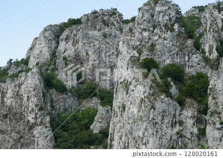 Rocky Limestone Cliffs and Trees in Stara Planina Mountains 128020161