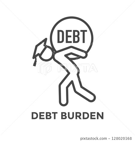 Student Loan Debt Forgiveness Icon - Debt Burden Images 128020168