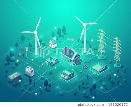 智慧城市與智慧電網的形象 128020172