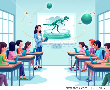 使用AR的教育場景 128020173