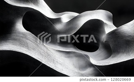 Exploring the Fluidity and Elegance of Abstract Forms in Monochrome Exploring the Fluidity and Elegance of Abstract Forms in Monochrome 128020669