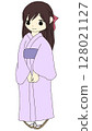A woman in a kimono 128021127