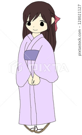 一個穿著和服的女人 128021127