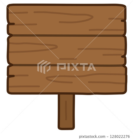 Wooden signboard "AI generated image" 128022276