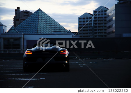 shiny black open car 128022280