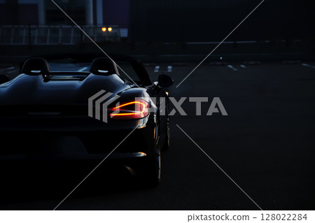 shiny black open car 128022284