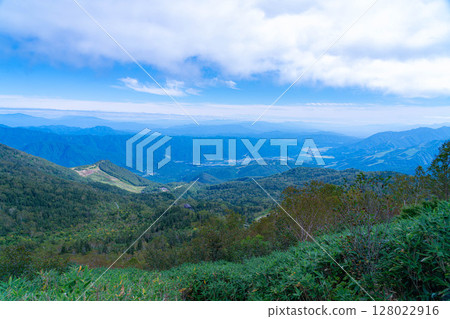 【山素材】初秋的天狗原和雲海【長野縣】 【山素材】初秋的天狗原和雲海【長野縣】 128022916