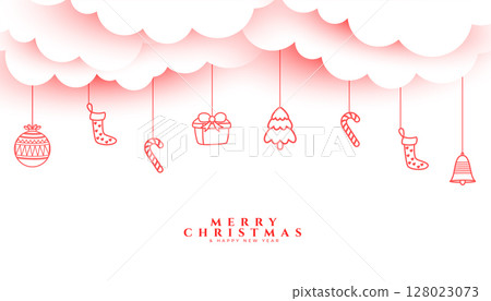 merry christmas festive season element background with papercut cloud merry christmas festive season element background with papercut cloud 128023073
