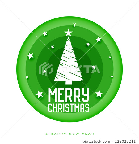 decorative merry christmas winter season greeting card design 128023211