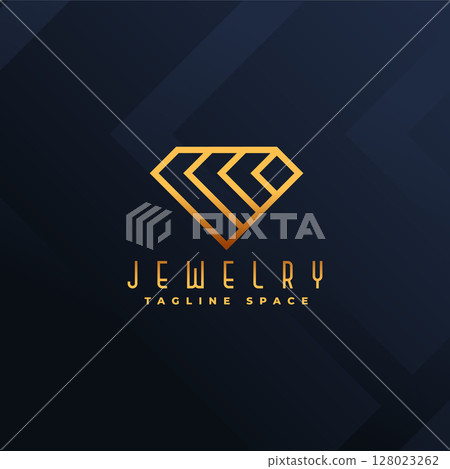 modern style jewelry logo template with diamond icon design modern style jewelry logo template with diamond icon design 128023262