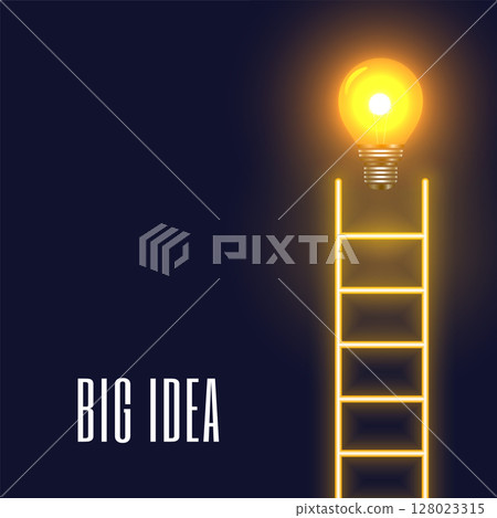 glowing ladder and light bulb design represent idea or innovation concept vector glowing ladder and light bulb design represent idea or innovation concept vector 128023315